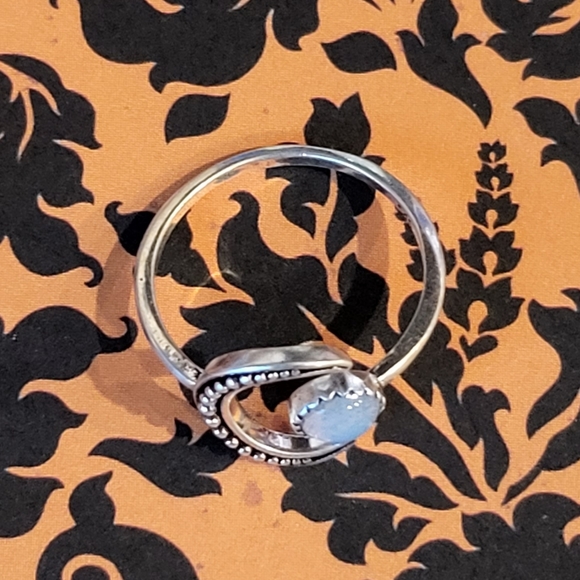 SOLD Crescent Moon Ring - Picture 2 of 2